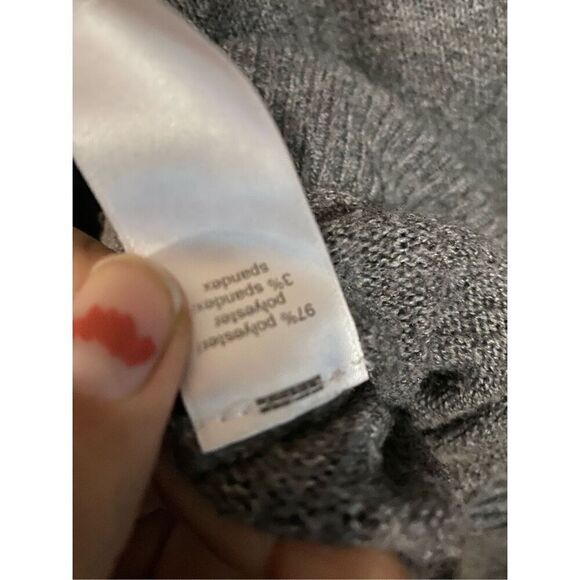 MAURICES V-Neck Lace Up Keyhole Back Gray Pullover Knit Sweater Size 2X - Picture 5 of 5
